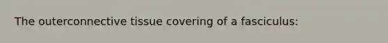 The outerconnective tissue covering of a fasciculus: