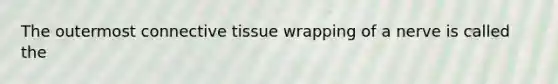 The outermost <a href='https://www.questionai.com/knowledge/kYDr0DHyc8-connective-tissue' class='anchor-knowledge'>connective tissue</a> wrapping of a nerve is called the