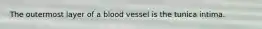 The outermost layer of a blood vessel is the tunica intima.