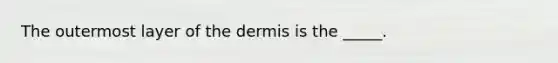 The outermost layer of the dermis is the _____.