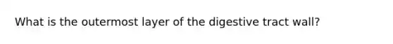 What is the outermost layer of the digestive tract wall?