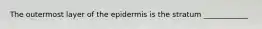 The outermost layer of the epidermis is the stratum ____________