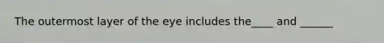 The outermost layer of the eye includes the____ and ______