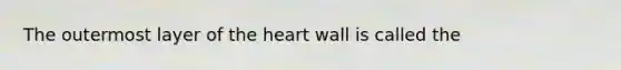 The outermost layer of the heart wall is called the