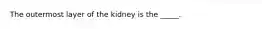 The outermost layer of the kidney is the _____.