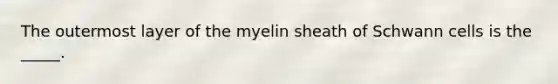 The outermost layer of the myelin sheath of Schwann cells is the _____.