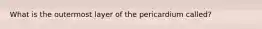 What is the outermost layer of the pericardium called?