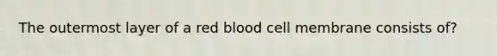 The outermost layer of a red blood cell membrane consists of?