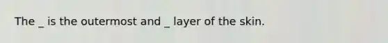 The _ is the outermost and _ layer of the skin.