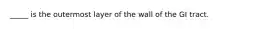 _____ is the outermost layer of the wall of the GI tract.