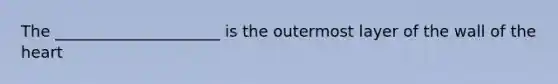 The _____________________ is the outermost layer of the wall of the heart