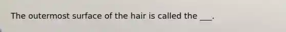 The outermost surface of the hair is called the ___.