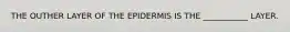 THE OUTHER LAYER OF THE EPIDERMIS IS THE ___________ LAYER.