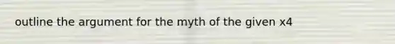 outline the argument for the myth of the given x4