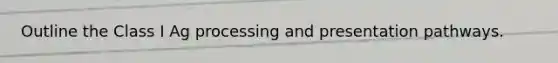 Outline the Class I Ag processing and presentation pathways.