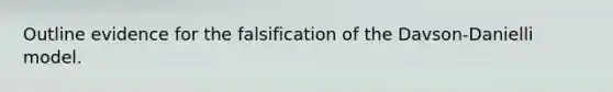 Outline evidence for the falsification of the Davson-Danielli model.