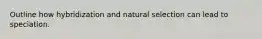 Outline how hybridization and natural selection can lead to speciation.