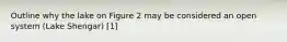 Outline why the lake on Figure 2 may be considered an open system (Lake Shengar) [1]