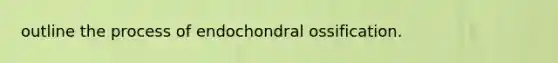 outline the process of endochondral ossification.