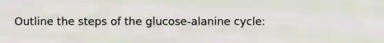 Outline the steps of the glucose-alanine cycle: