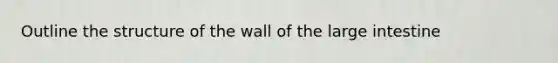 Outline the structure of the wall of the large intestine