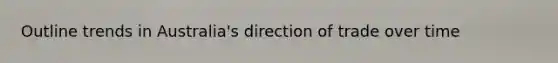 Outline trends in Australia's direction of trade over time