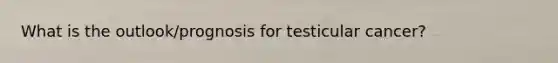 What is the outlook/prognosis for testicular cancer?