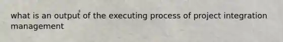what is an output of the executing process of project integration management