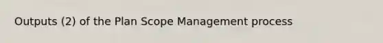 Outputs (2) of the Plan Scope Management process