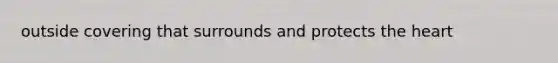 outside covering that surrounds and protects the heart