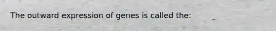 The outward expression of genes is called the: