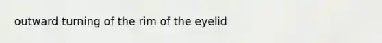 outward turning of the rim of the eyelid