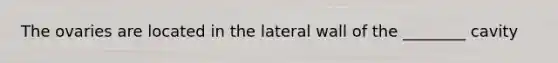 The ovaries are located in the lateral wall of the ________ cavity