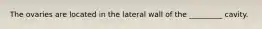 The ovaries are located in the lateral wall of the _________ cavity.