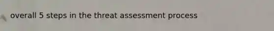 overall 5 steps in the threat assessment process