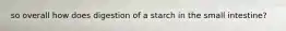 so overall how does digestion of a starch in the small intestine?