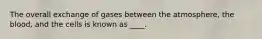 The overall exchange of gases between the atmosphere, the blood, and the cells is known as ____.