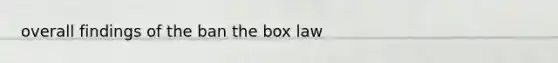 overall findings of the ban the box law