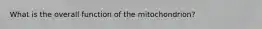 What is the overall function of the mitochondrion?