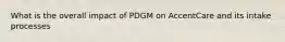 What is the overall impact of PDGM on AccentCare and its intake processes