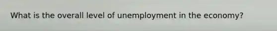 What is the overall level of unemployment in the economy?