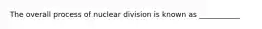 The overall process of nuclear division is known as ___________