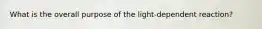 What is the overall purpose of the light-dependent reaction?