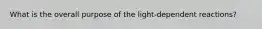 What is the overall purpose of the light-dependent reactions?