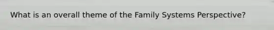 What is an overall theme of the Family Systems Perspective?