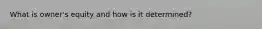 What is owner's equity and how is it determined?