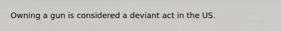 Owning a gun is considered a deviant act in the US.