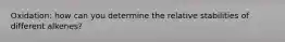 Oxidation: how can you determine the relative stabilities of different alkenes?