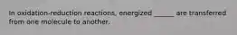 In oxidation-reduction reactions, energized ______ are transferred from one molecule to another.