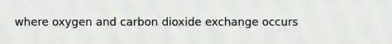 where oxygen and carbon dioxide exchange occurs